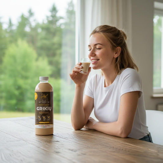Fermentuotas Grikių Gėrimas Gerųjų Bakterijų Koncentratas