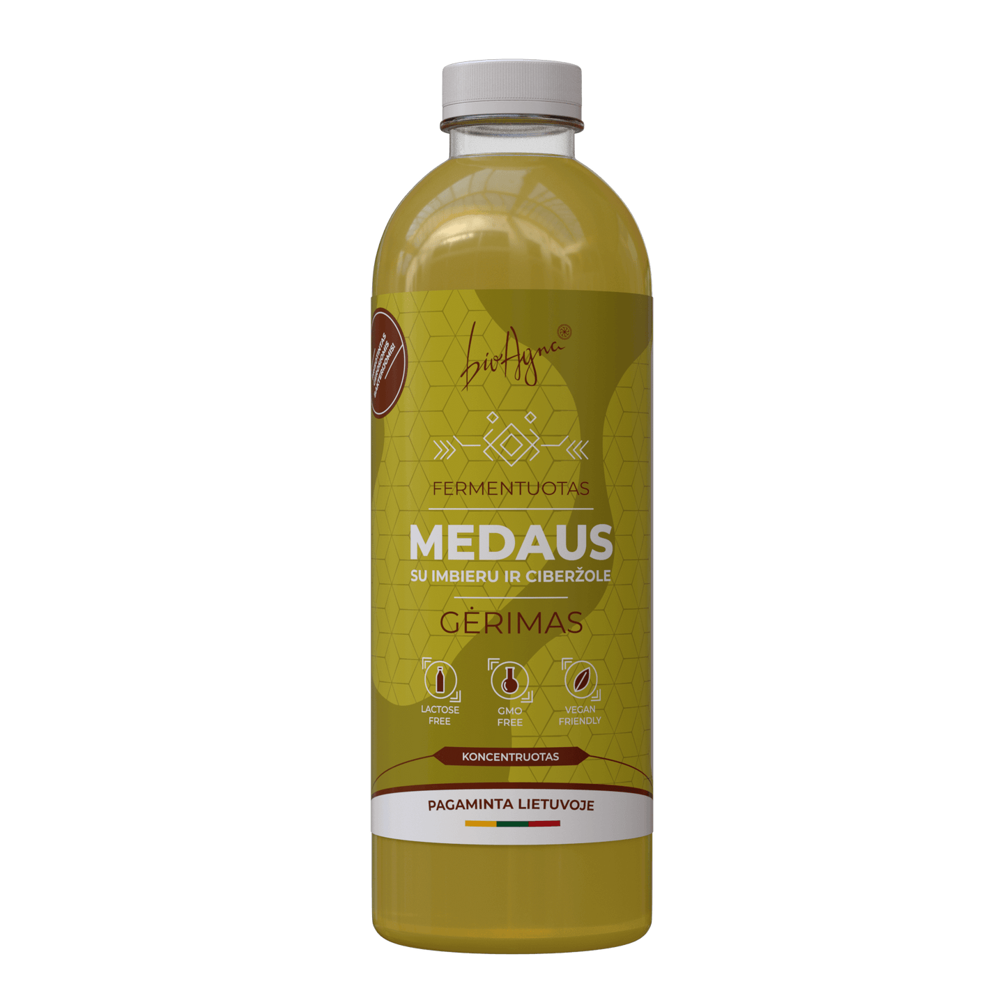 Fermentuotas Medaus Su Imbieru Ir Ciberžole Gėrimas Gerųjų Bakterijų Koncentratas